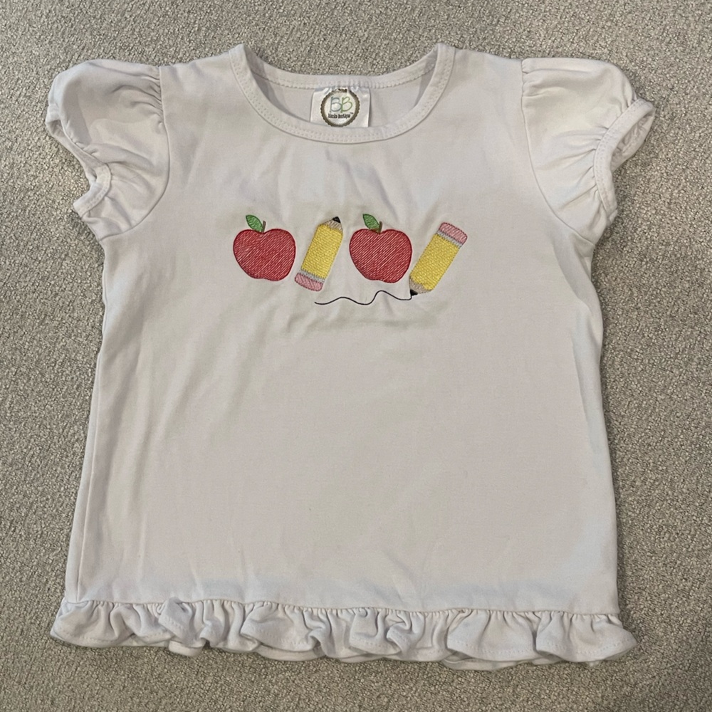 Blanks Boutique Ruffled Back to School shirt size 6